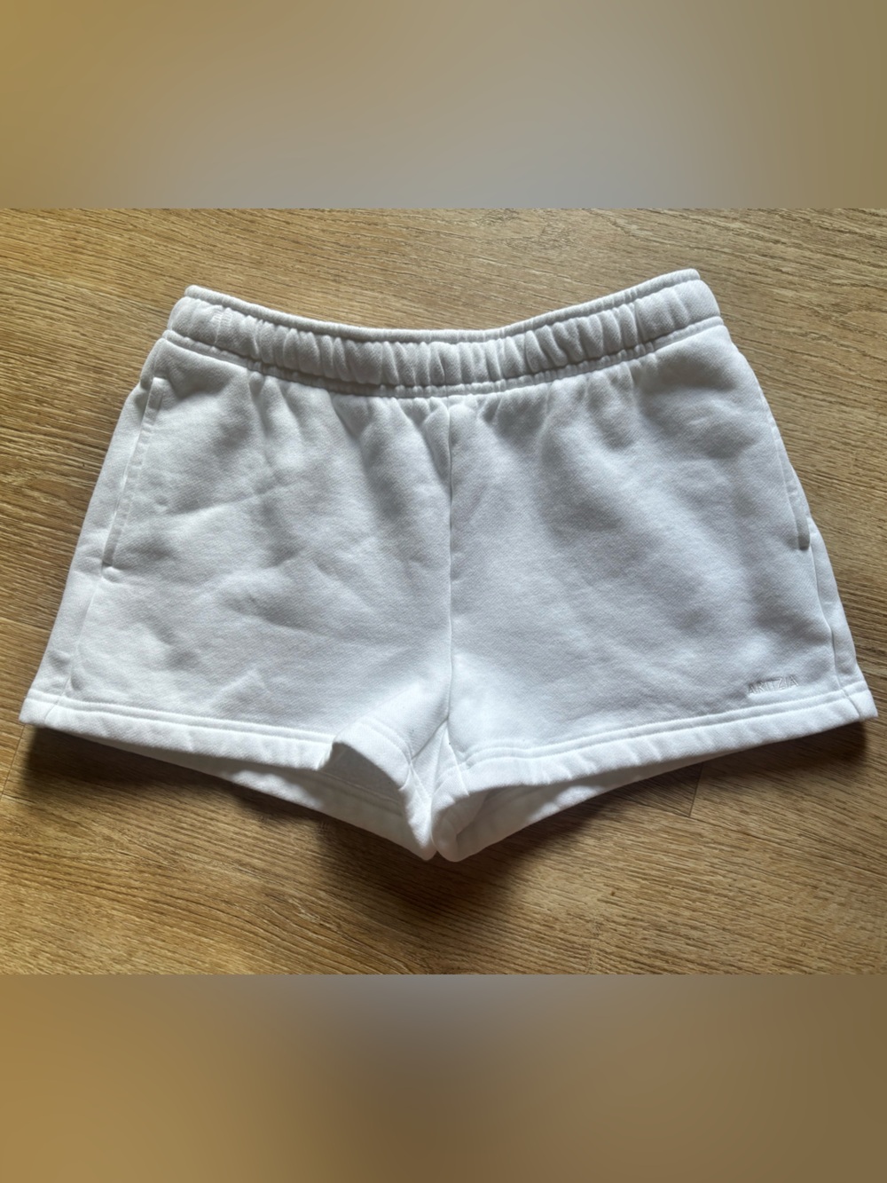 Aritzia White Sweatfleece Cozy Shorts